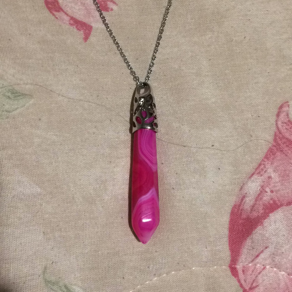 Pink Crystal Necklace NWOT